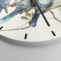 Clock face with lines