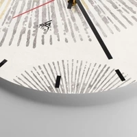Clock face with lines