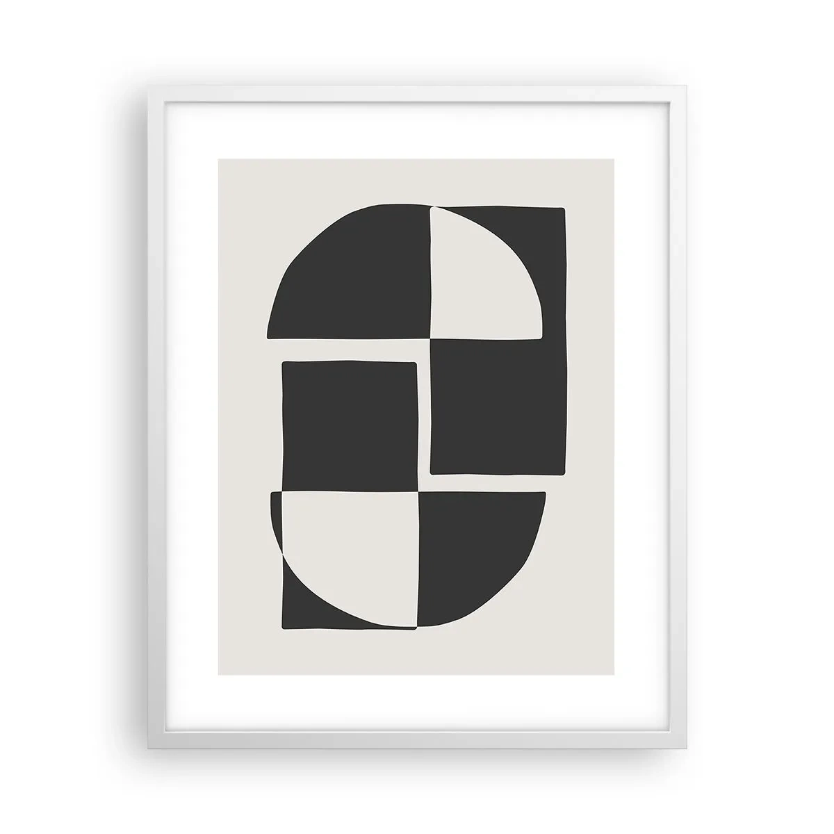 Poster in white frmae - Antithesis-Synthesis - 40x50 cm