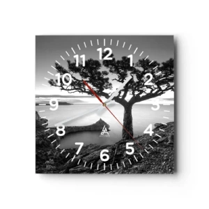 Wall clock - Clock on glass - Quiet All Around - 40x40 cm