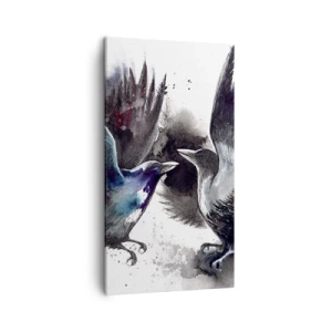 Canvas picture - Two Crows - 45x80 cm