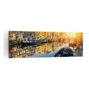 Canvas picture - Morning in Amsterdam - 160x50 cm