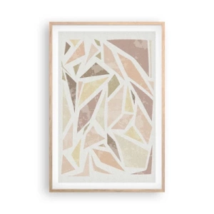 Poster in light oak frame - Stained Glass Composition - 61x91 cm