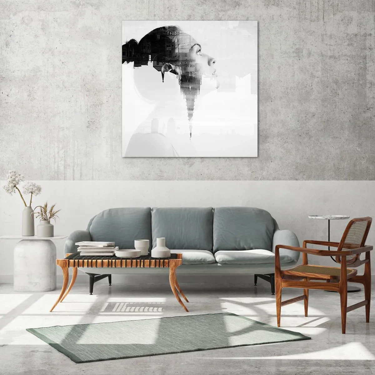 Glass picture - On Both Sides of a Glass - 40x40 cm