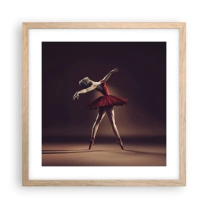 Poster in light oak frame - Prima Ballerina - 40x40 cm