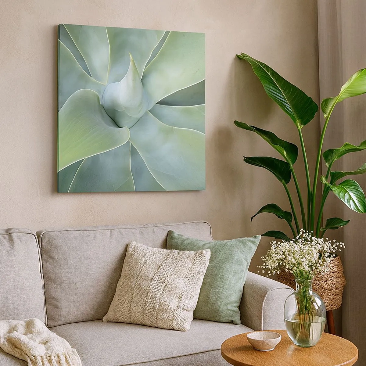 Canvas picture - Birth of Green - 30x30 cm