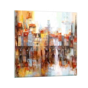 Glass picture - Under The Bridge It Is Also Pretty - 70x70 cm