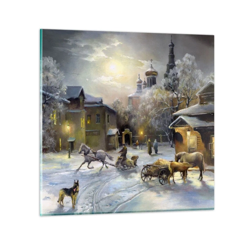 Glass picture - Magic of Russian Winter - 30x30 cm