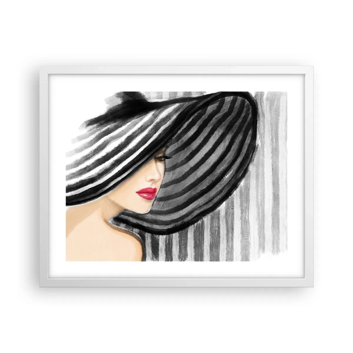 Poster in white frmae - Where Can I Find You? - 50x40 cm