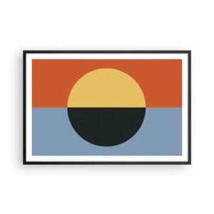 Poster in black frame - Composition of Warm and Cool - 91x61 cm