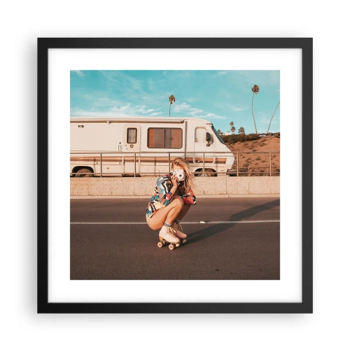 Poster in black frame - Smile, Please! - 40x40 cm