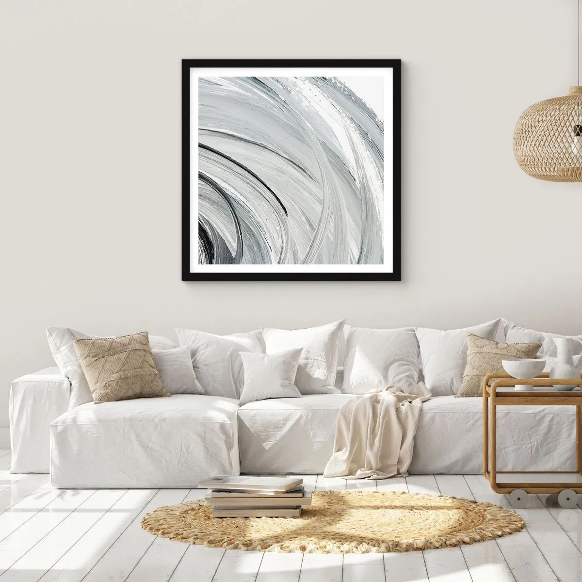 Poster in black frame - Orbital Composition - 60x60 cm