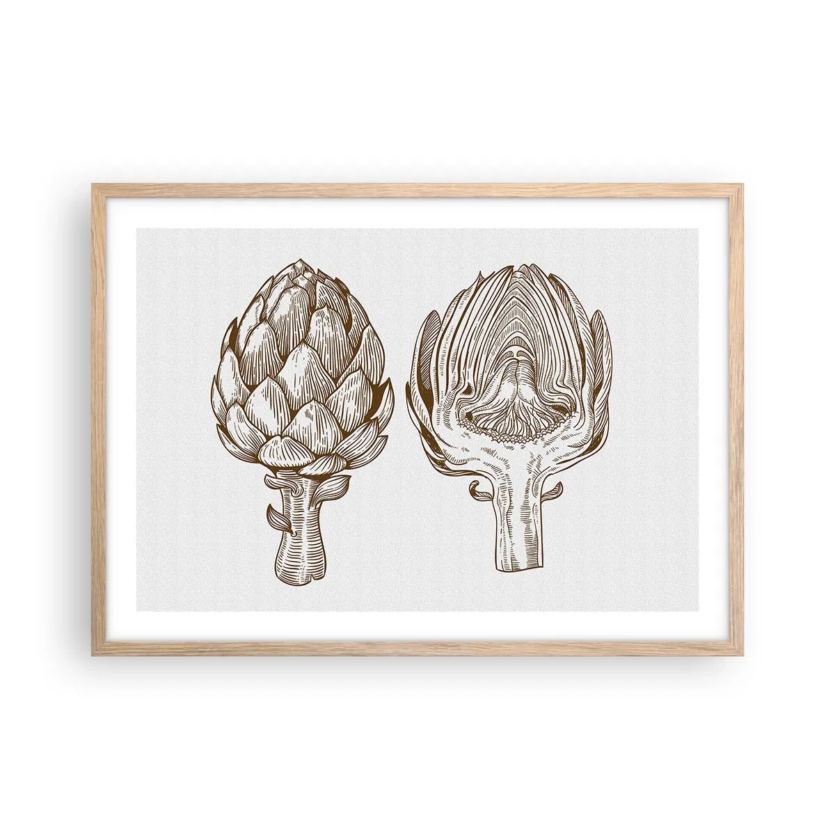 Poster in light oak frame - Anatomy Lesson - 70x50 cm