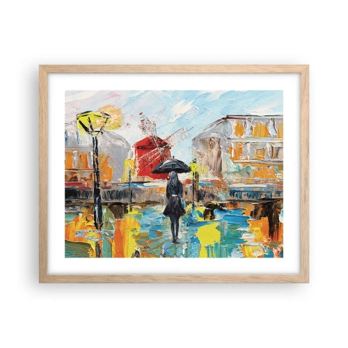 Poster in light oak frame - Parisian Legends - 50x40 cm