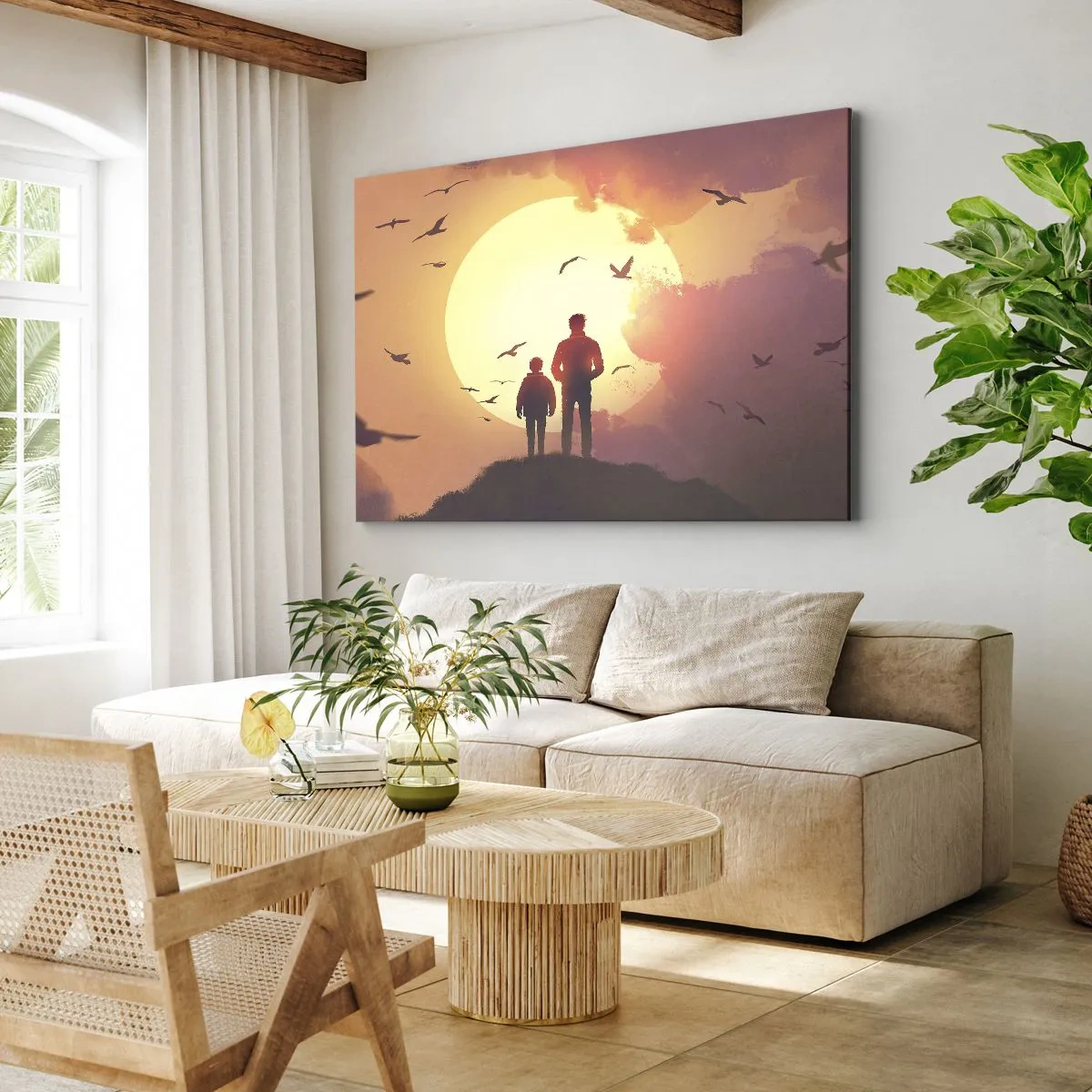 Canvas picture - Face to Face with the Sun - 120x80 cm