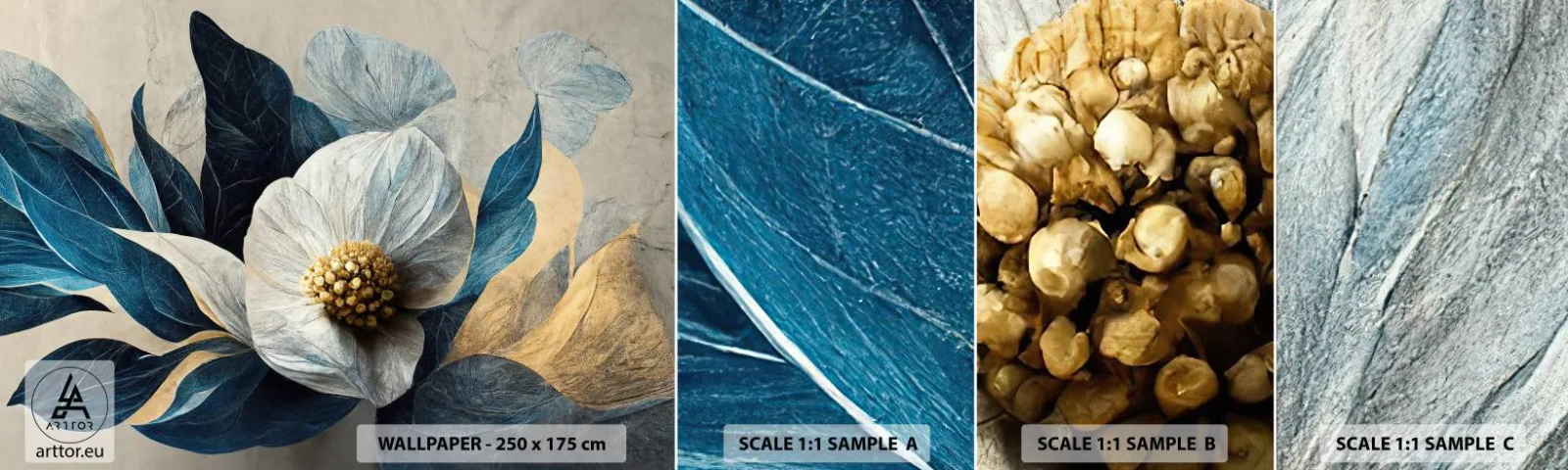 Photo Wallpaper Sample Standard Eco - With a Heart of Gold - Flower, Elegant, Piece - 100x30 cm