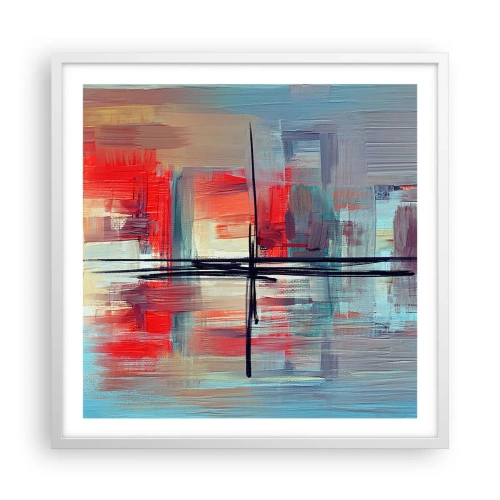 Poster in white frmae - Landscape in a foreign Dimension - 60x60 cm