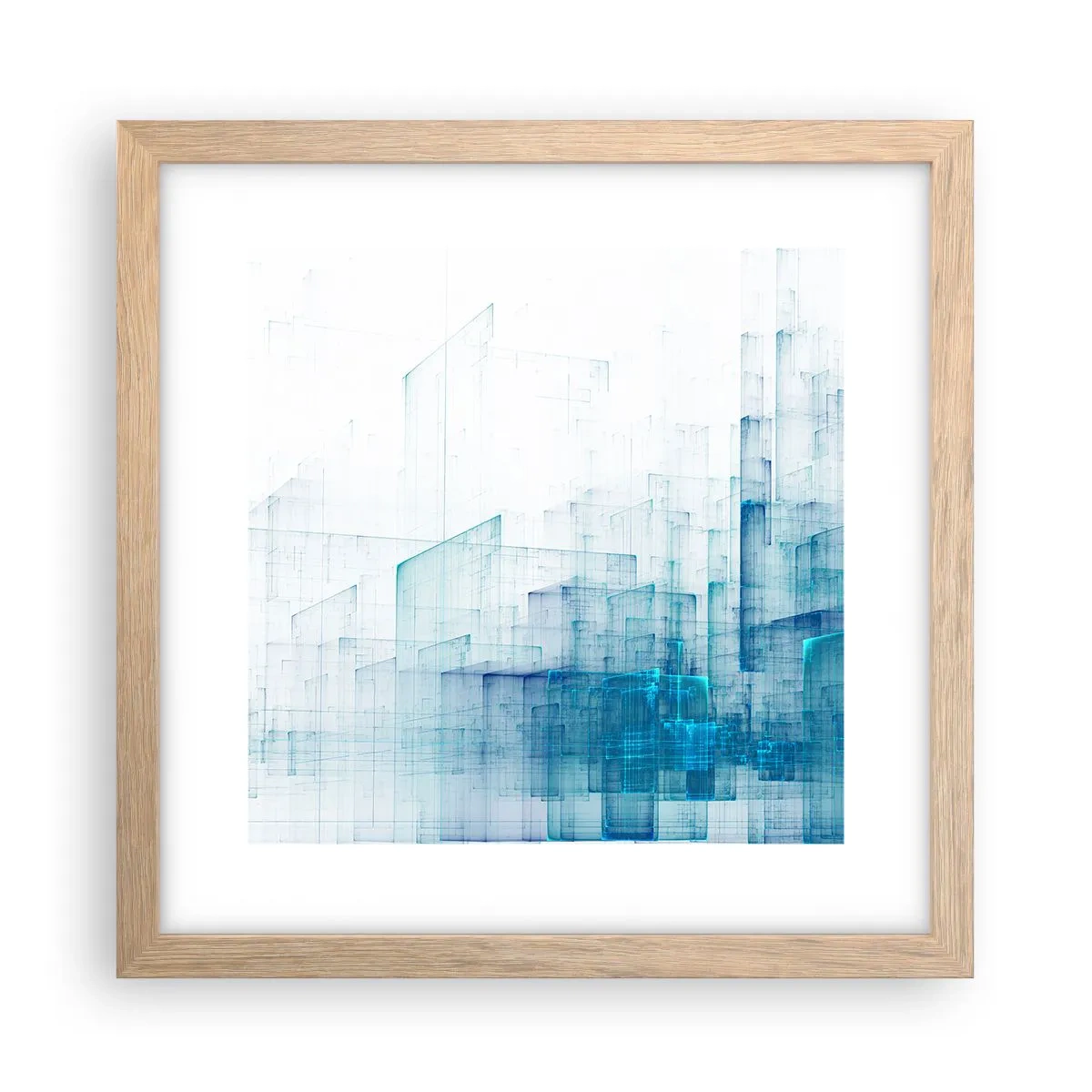Poster in light oak frame - And There Was Space - 30x30 cm