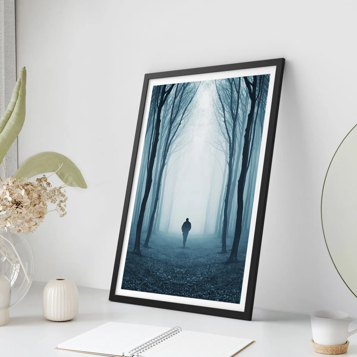 Poster in black frame - And Everything is Straight and Bright - 40x50 cm