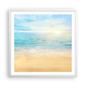 Poster in white frmae - The Big Blue - 60x60 cm