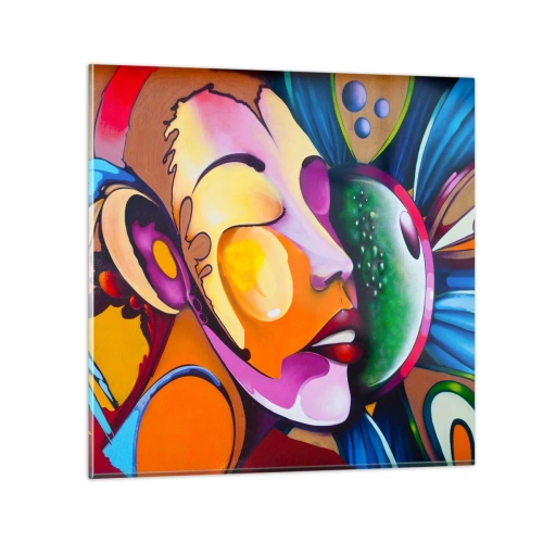Glass picture - Touching with a Colour - 70x70 cm