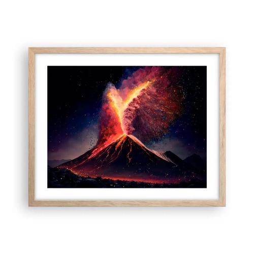 Poster in light oak frame - Beauty and Threat - 50x40 cm
