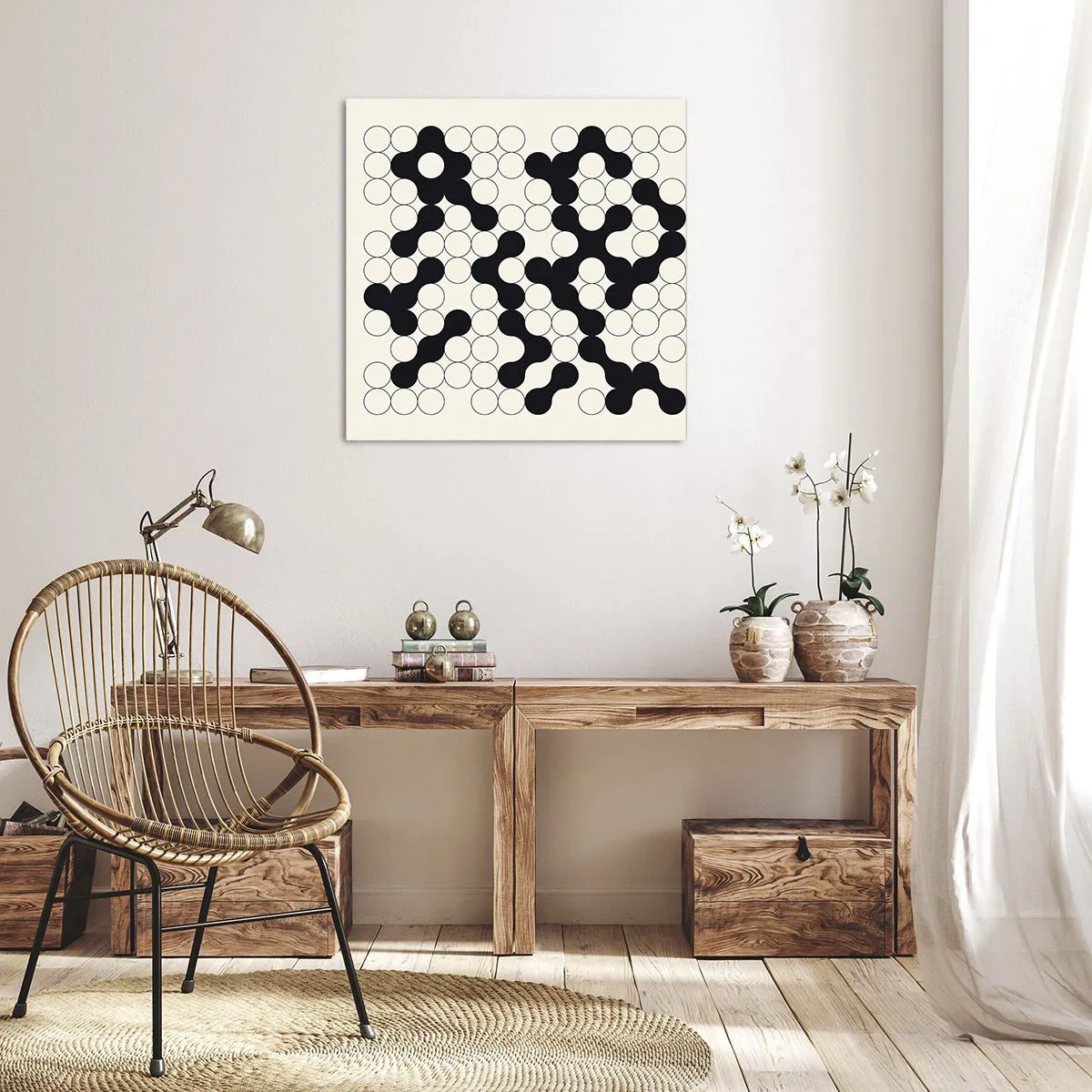 Canvas picture - Chinese Play - Variation - 40x40 cm