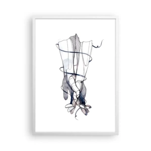 Poster in white frmae - Study of Touch - 50x70 cm
