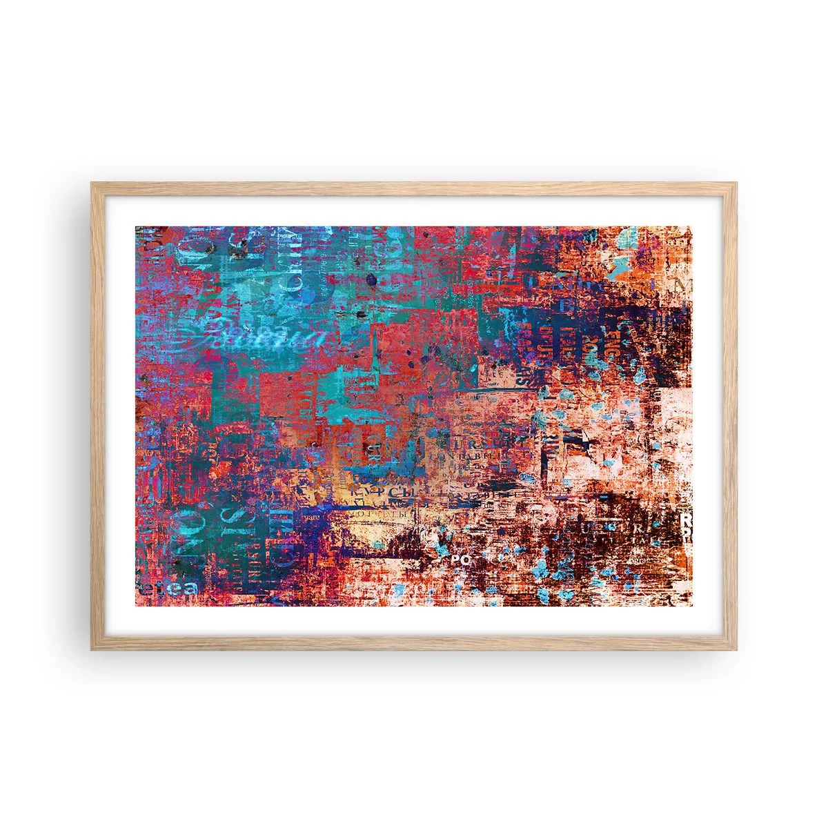 Poster in light oak frame - Memory and Oblivion - 70x50 cm