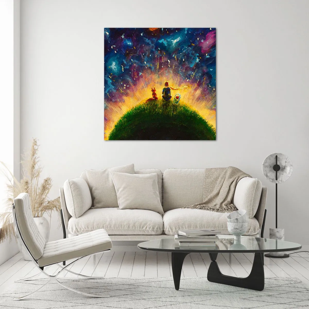 Glass picture - Love and Friendship - Whole World - 50x50 cm