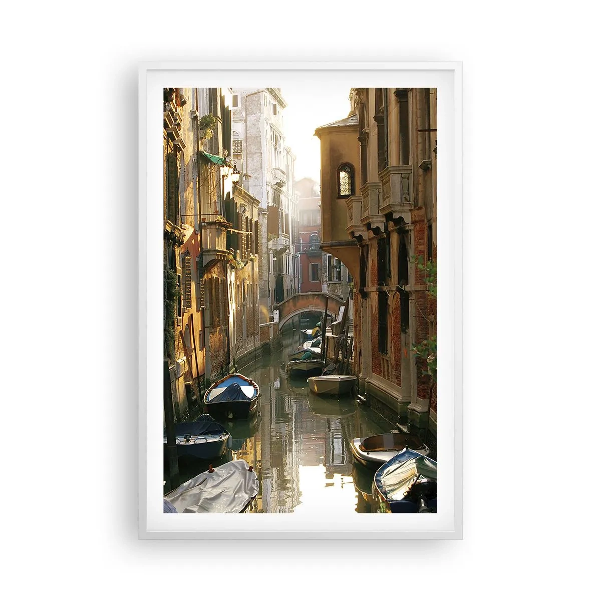 Poster in white frmae - In a Venetian Alley - 61x91 cm