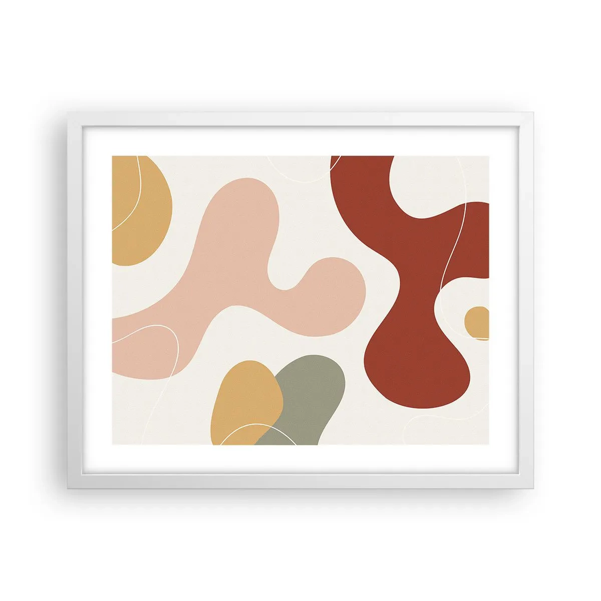Poster in white frmae - Doodles - 50x40 cm