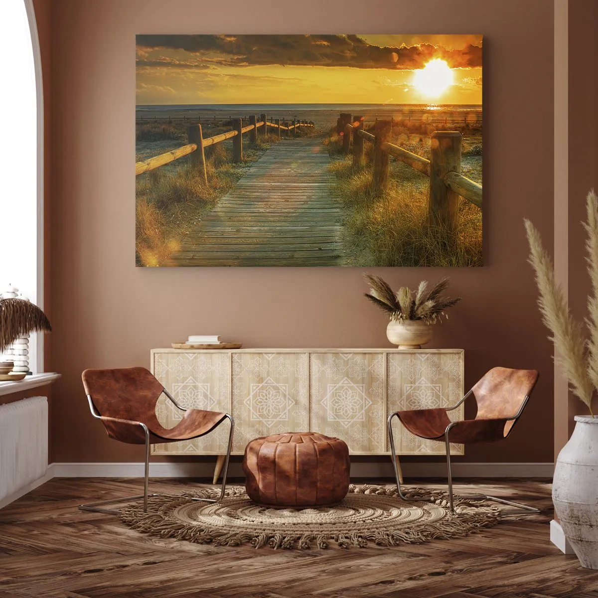 Canvas picture - Bathed in Old Gold - 100x70 cm