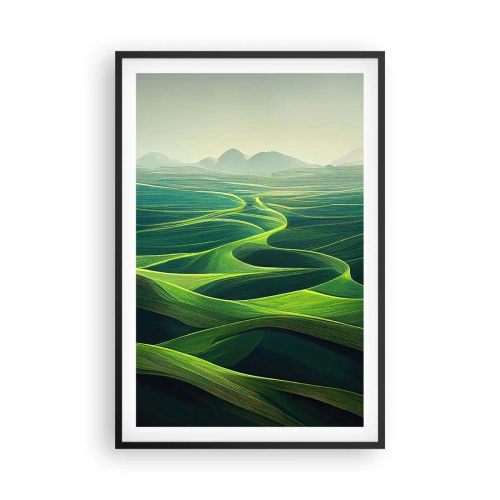 Poster in black frame - In Green Valleys - 61x91 cm