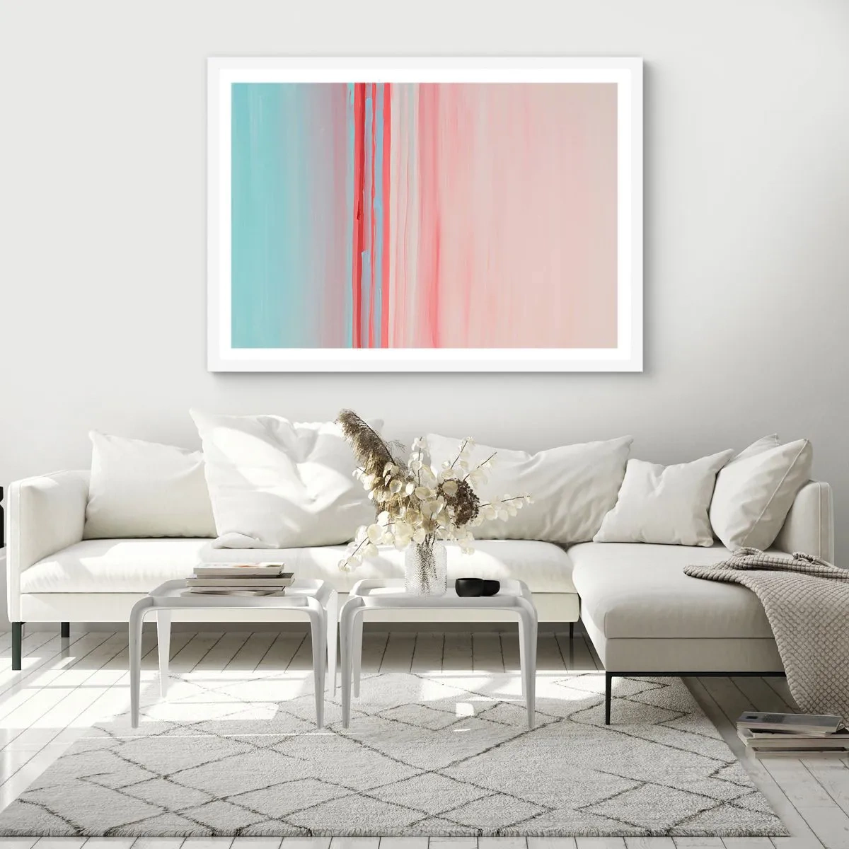 Poster in white frmae - Abstract at Dawn - 40x30 cm