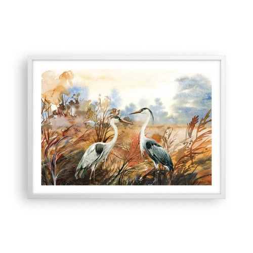 Poster in white frmae - Where to in Autumn? - 70x50 cm
