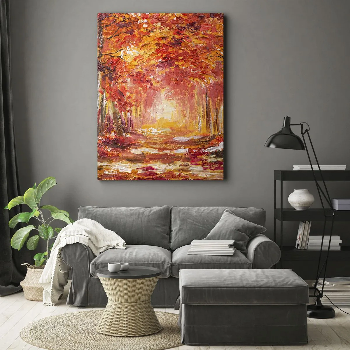 Canvas picture - Copper Forest - 70x100 cm