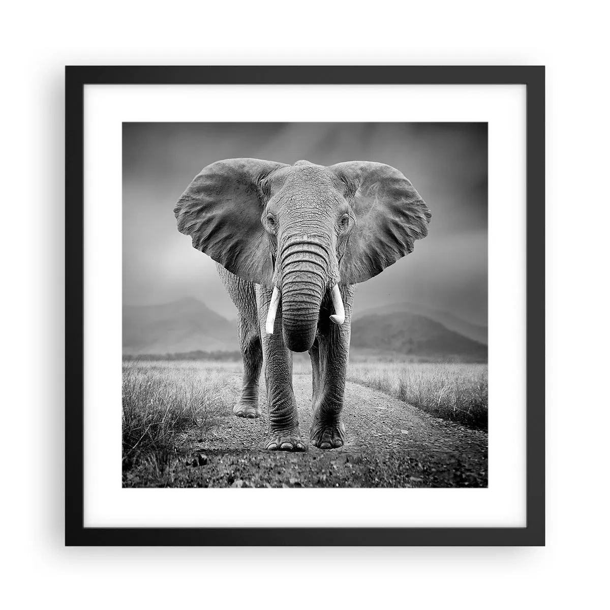 Poster in black frame - Welcoming of the Host - 40x40 cm