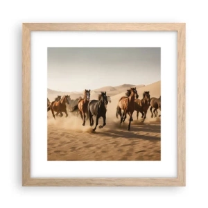 Poster in light oak frame - Free as a Wind - 30x30 cm