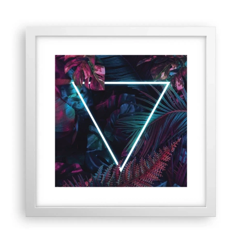 Poster in white frmae - Disco Style Garden - 30x30 cm