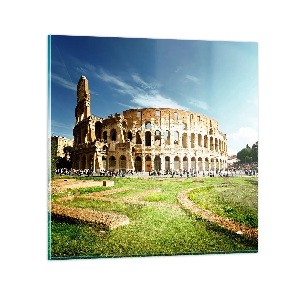 Glass picture - You Can Hear The Sound of Guns - 50x50 cm