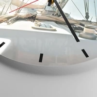 Clock face with lines