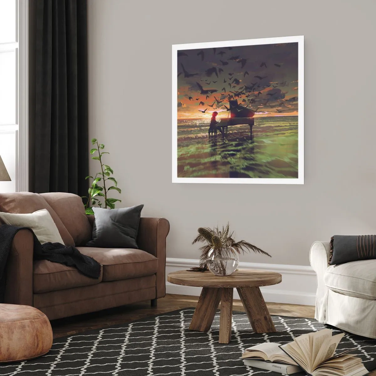 Poster - Concert for Piano and Waves - 40x40 cm