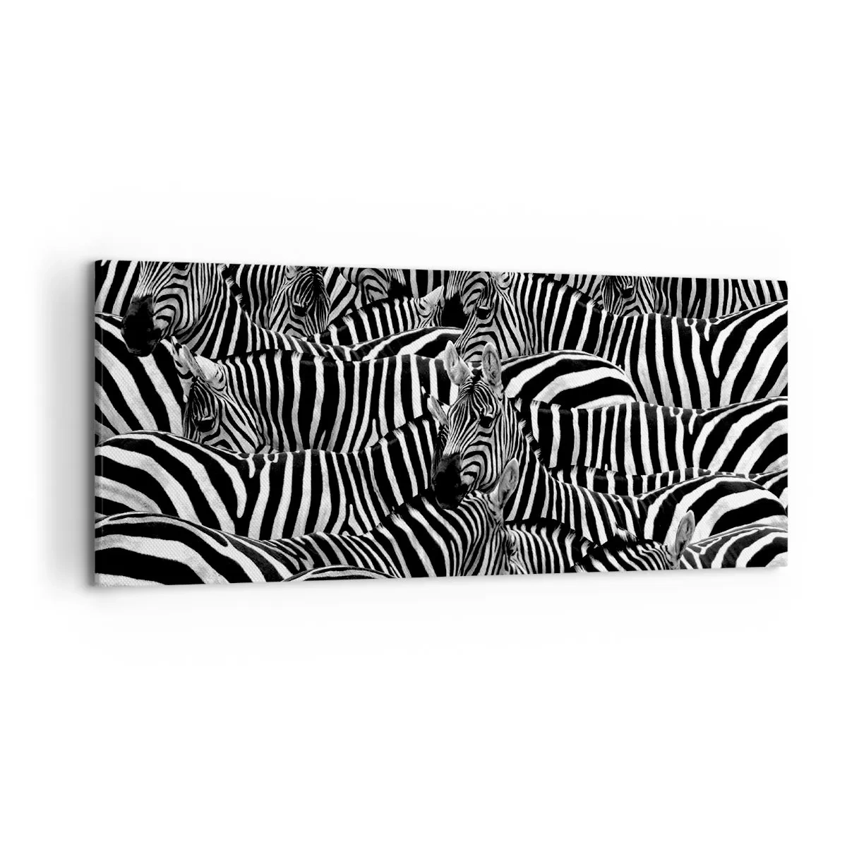 Canvas picture - Striped Group Portrait - 120x50 cm