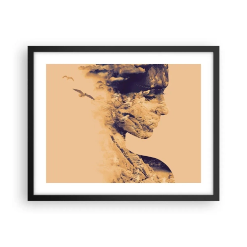 Poster in black frame - Naturally Beautiful - 50x40 cm