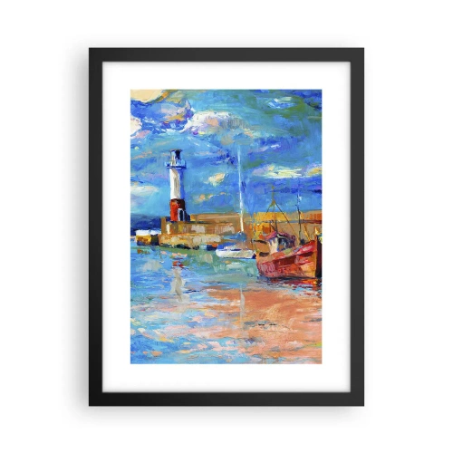 Poster in black frame - Afternoon in a Rainbow Bay - 30x40 cm