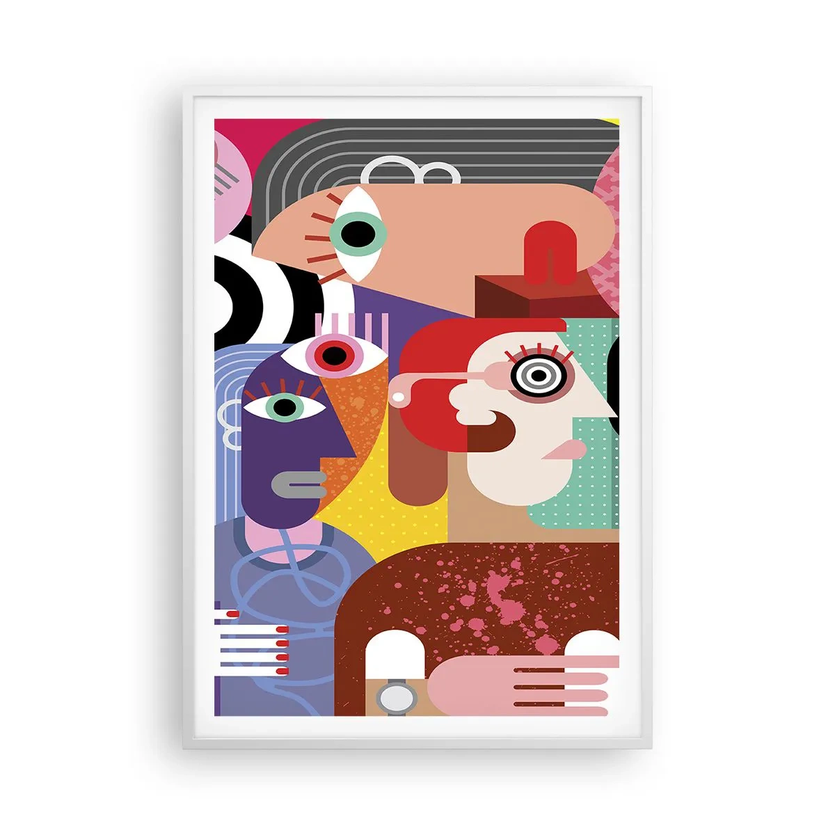 Poster in white frmae - Picasso Sent Us - 70x100 cm