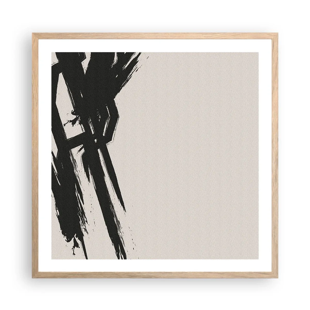 Poster in light oak frame - Uncontrollable Rush - 60x60 cm