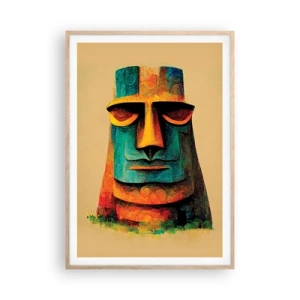 Poster in light oak frame - Statuesque but Friendly - 70x100 cm