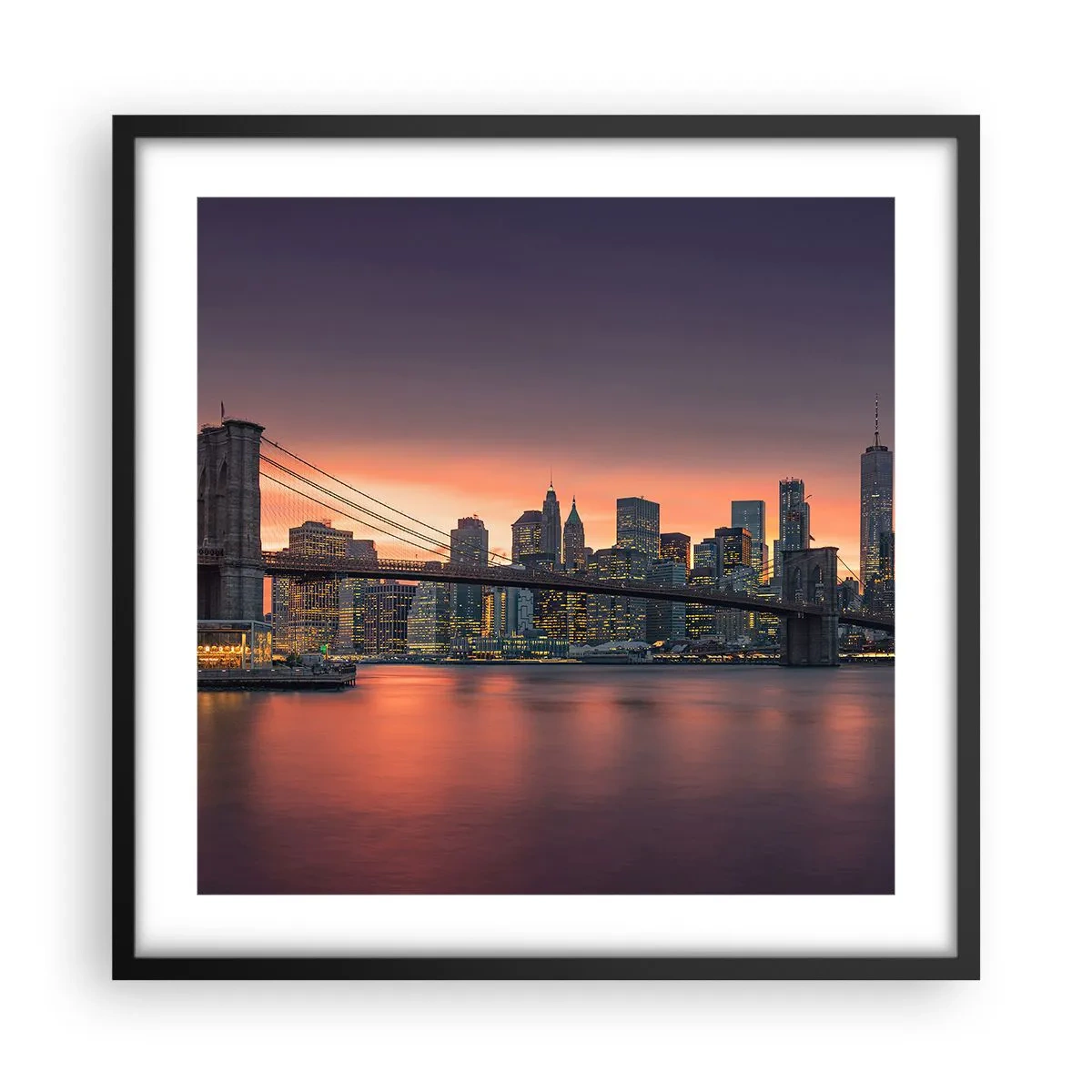 Poster in black frame - Submerged in Lilac Silence - 50x50 cm